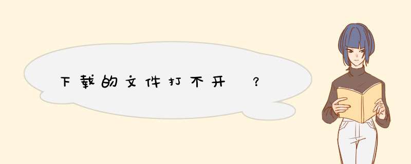 下载的文件打不开 ？